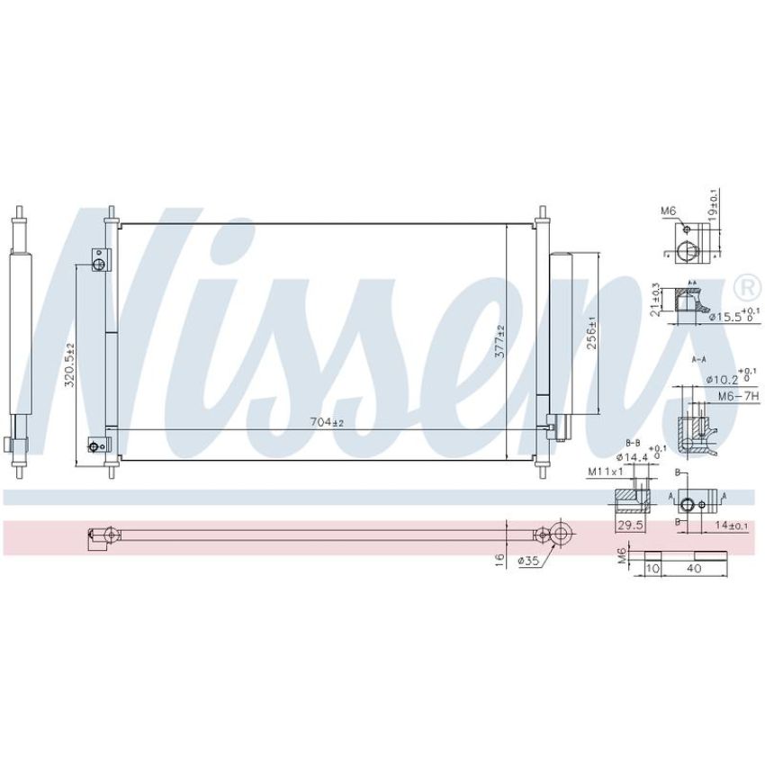 NISSENS 941234 Air Conditioning Condenser/Receiver Drier Assembly