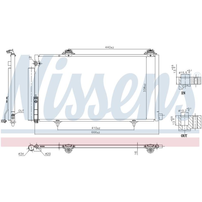 NISSENS 941251 Air Conditioning Condenser/Receiver Drier Assembly