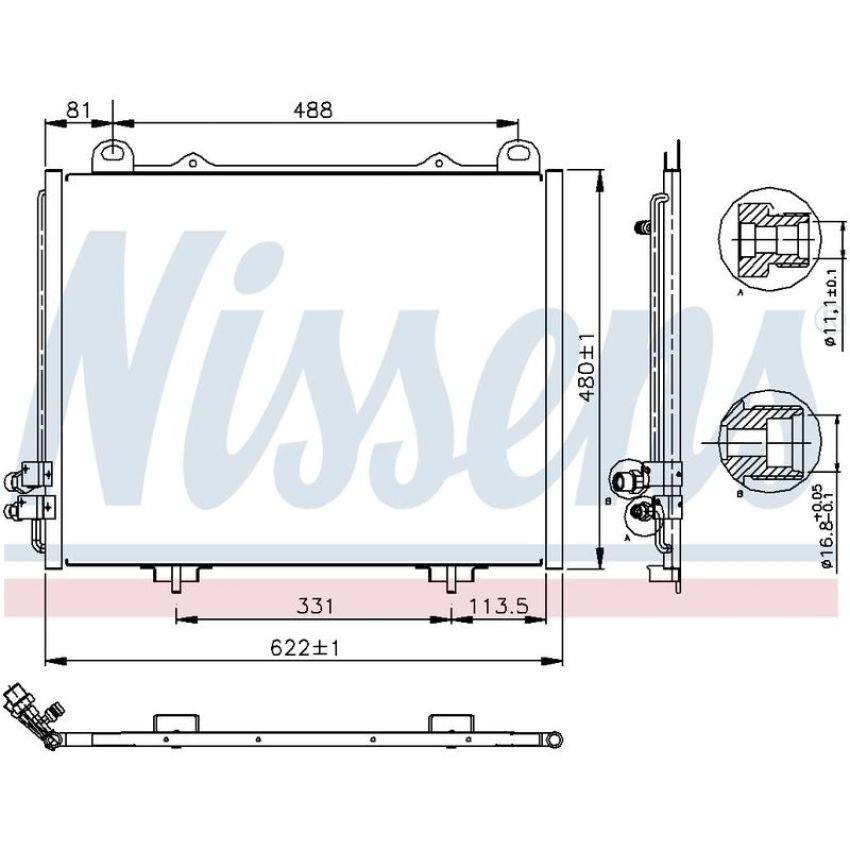 NISSENS 94285 Air Conditioning Condenser