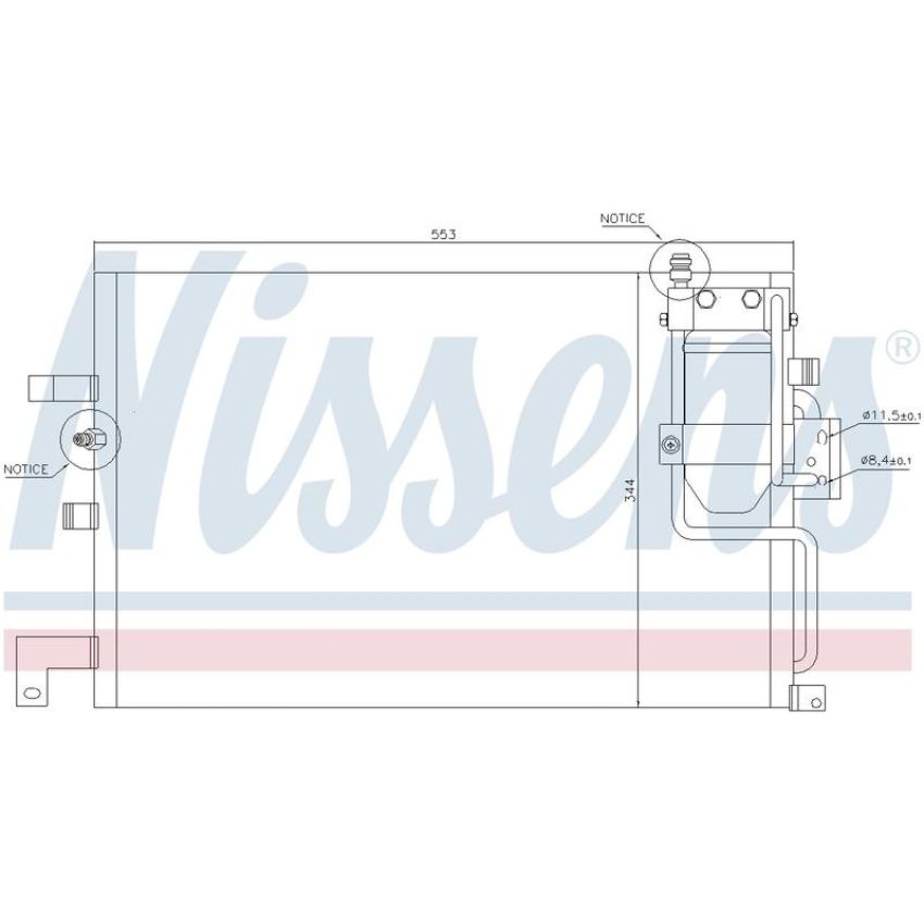 NISSENS 94504 Air Conditioning Condenser/Receiver Drier Assembly