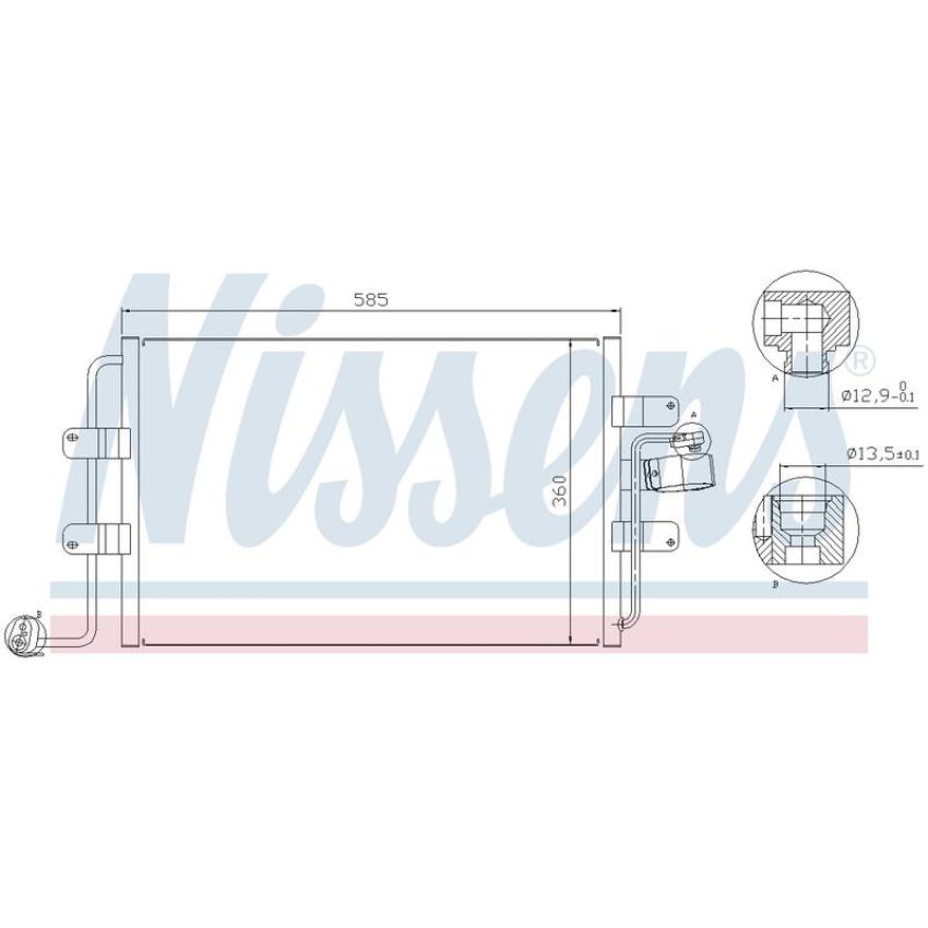NISSENS 94522 Air Conditioning Condenser