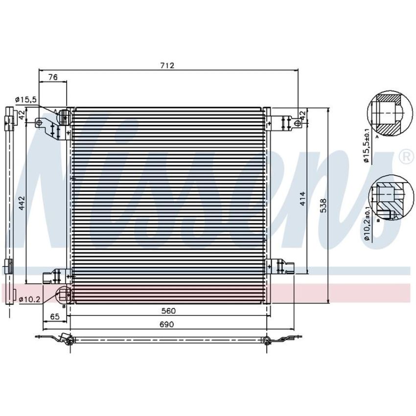 NISSENS 94568 Air Conditioning Condenser