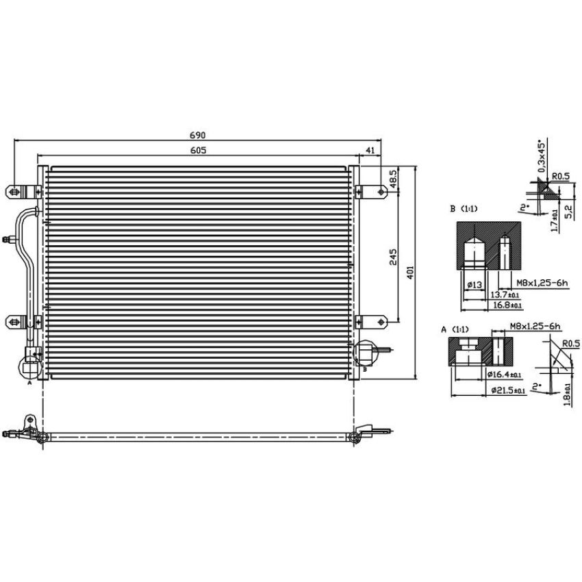 NISSENS 94583 Air Conditioning Condenser