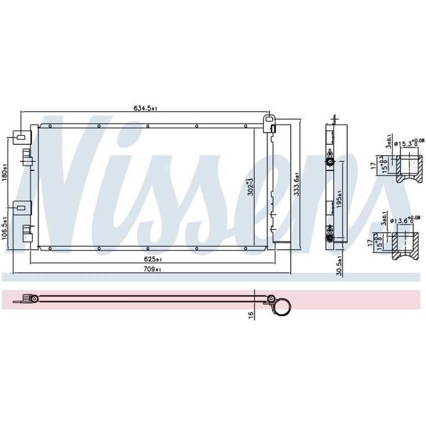 NISSENS 94591 Air Conditioning Condenser/Receiver Drier Assembly