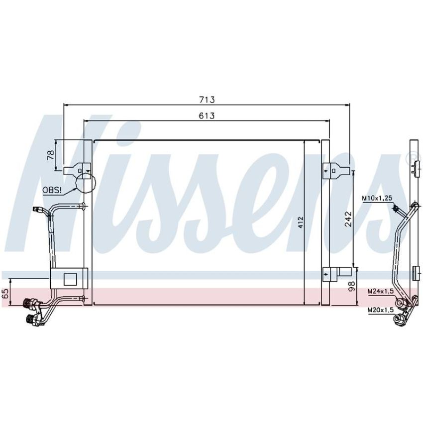 NISSENS 94593 Air Conditioning Condenser