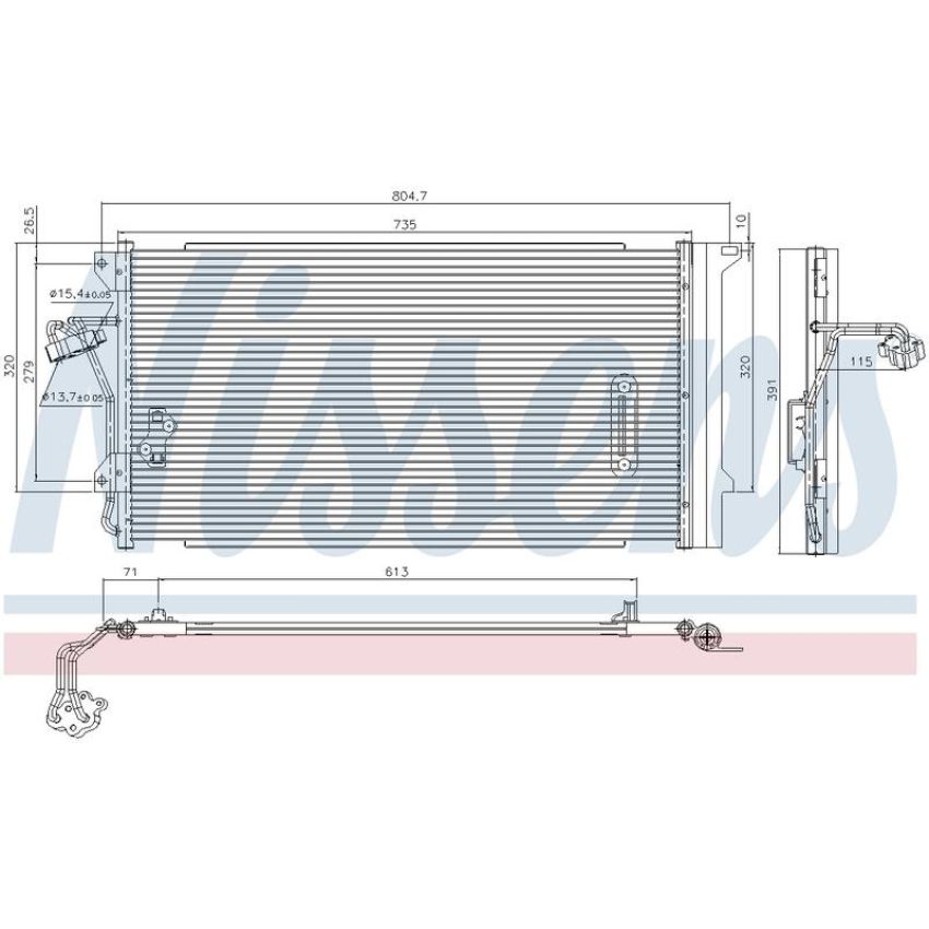 NISSENS 94667 Air Conditioning Condenser/Receiver Drier Assembly