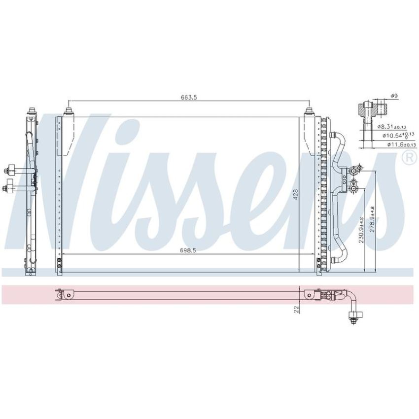 NISSENS 94731 Air Conditioning Condenser