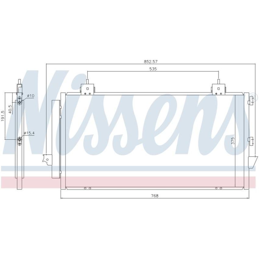 NISSENS 94741 Air Conditioning Condenser/Receiver Drier Assembly