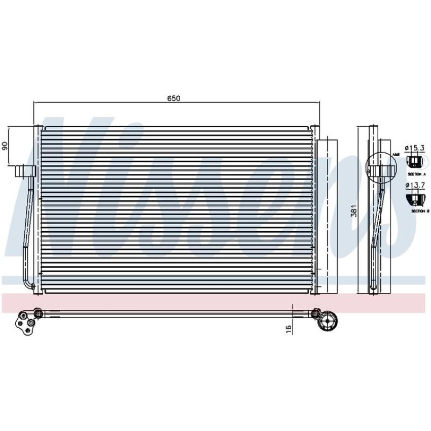 NISSENS 94747 Air Conditioning Condenser/Receiver Drier Assembly