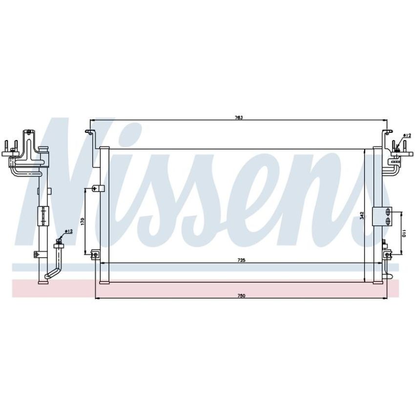 NISSENS 94775 Air Conditioning Condenser
