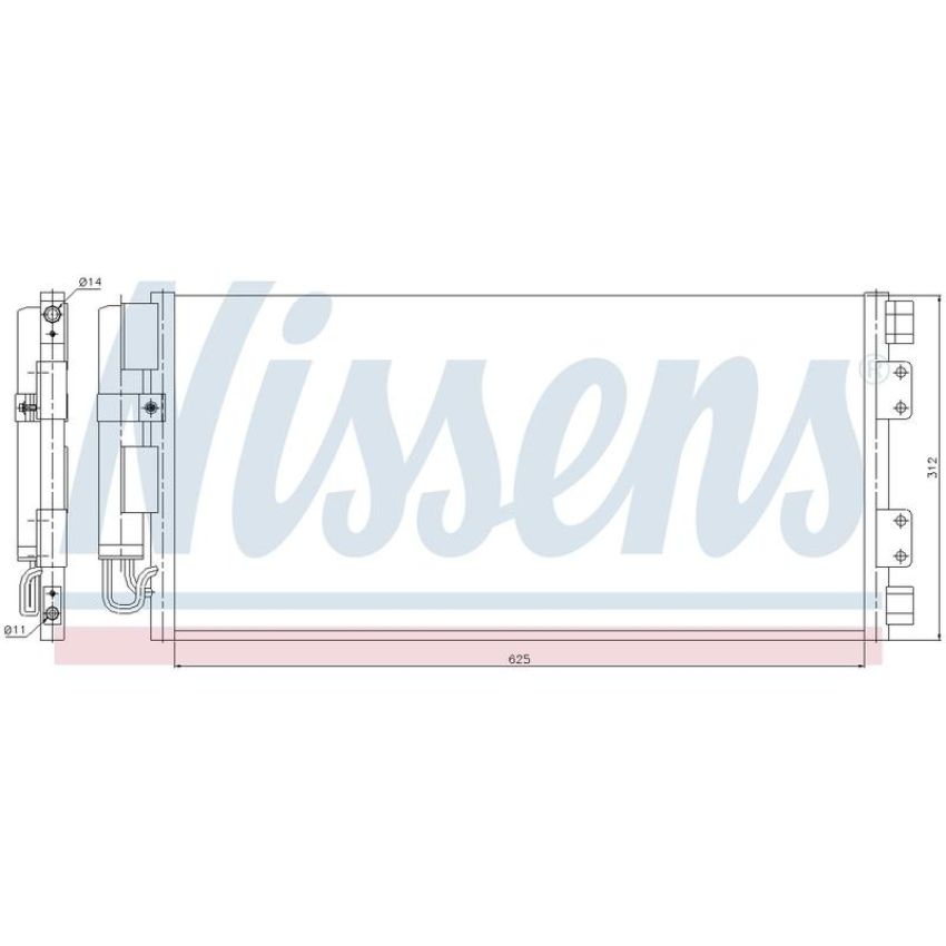 NISSENS 94781 Air Conditioning Condenser/Receiver Drier Assembly