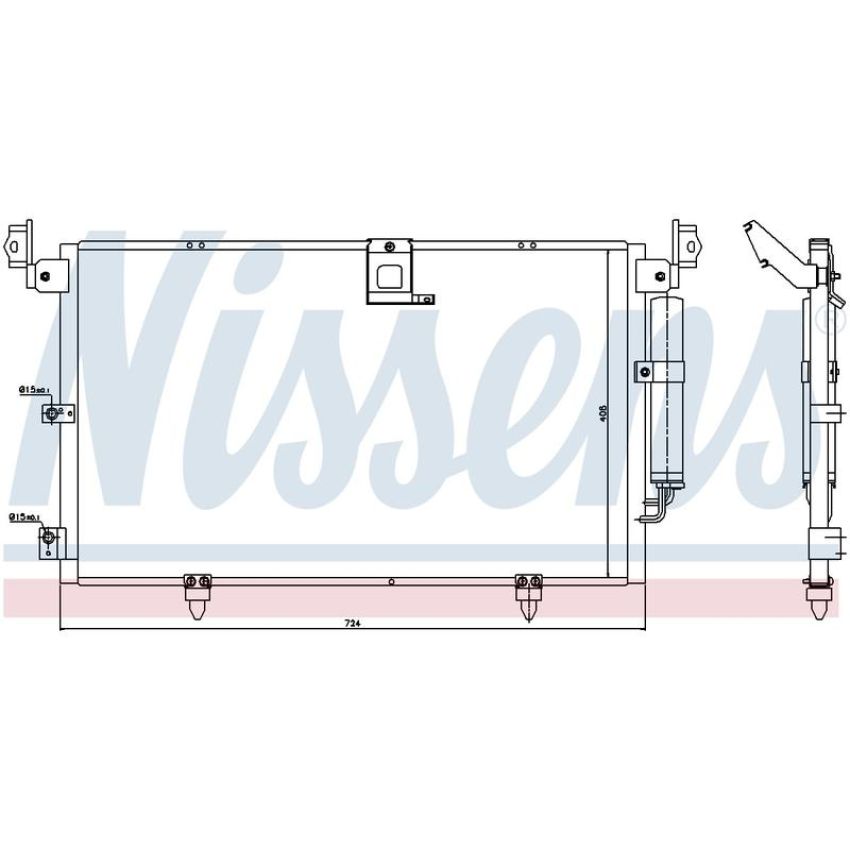 NISSENS 94789 Air Conditioning Condenser/Receiver Drier Assembly