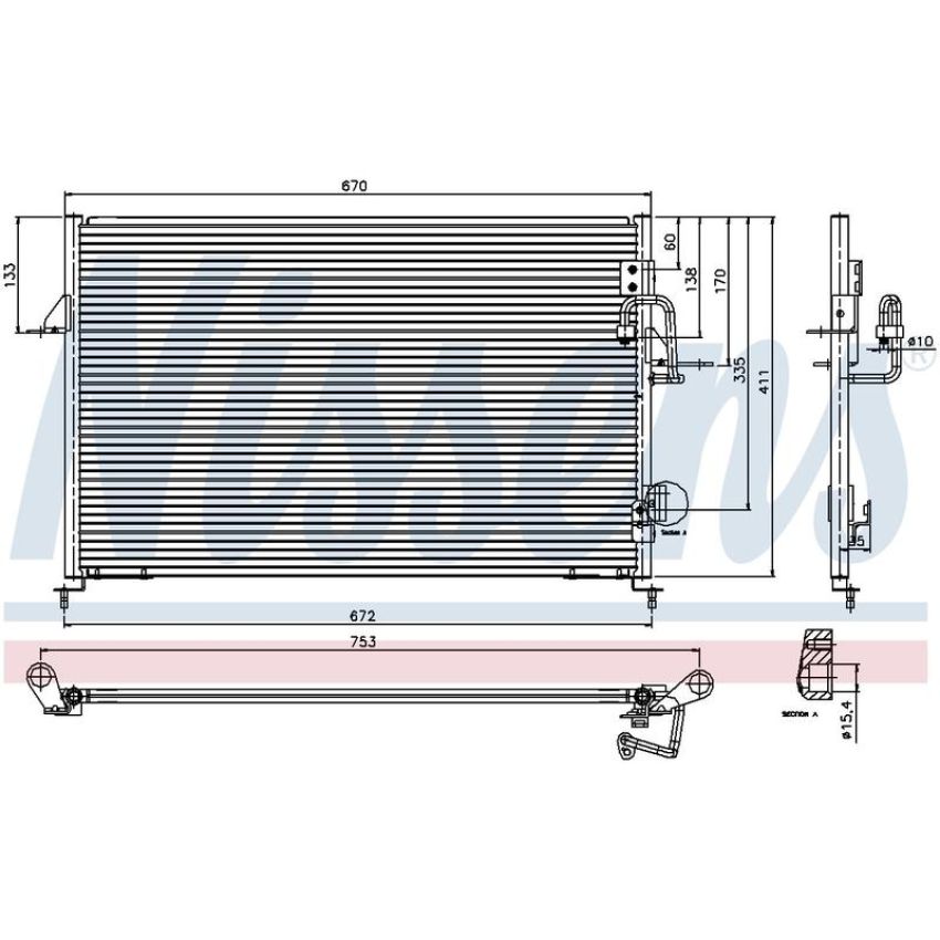 NISSENS 94808 Air Conditioning Condenser
