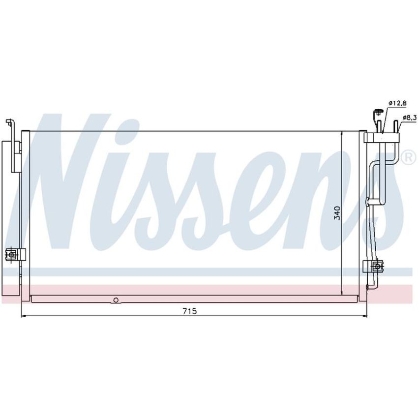 NISSENS 94823 Air Conditioning Condenser/Receiver Drier Assembly