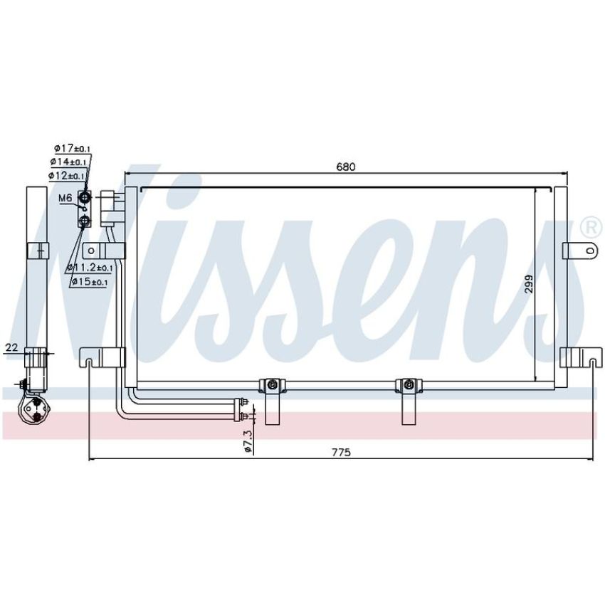 NISSENS 94834 Air Conditioning Condenser