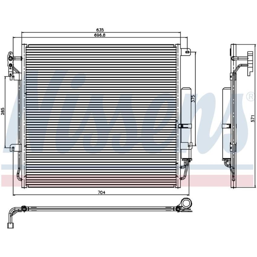 NISSENS 94839 Air Conditioning Condenser/Receiver Drier Assembly