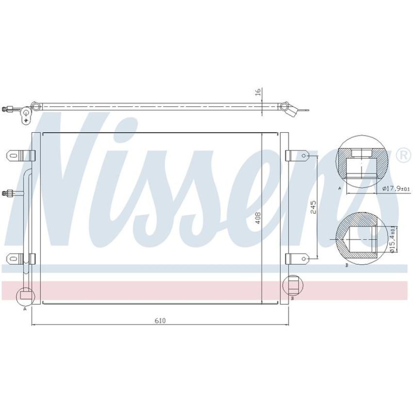 NISSENS 94851 Air Conditioning Condenser