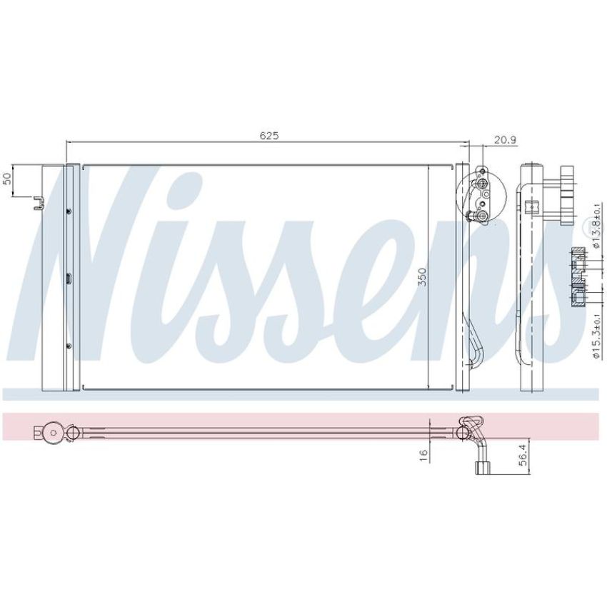 NISSENS 94873 Air Conditioning Condenser