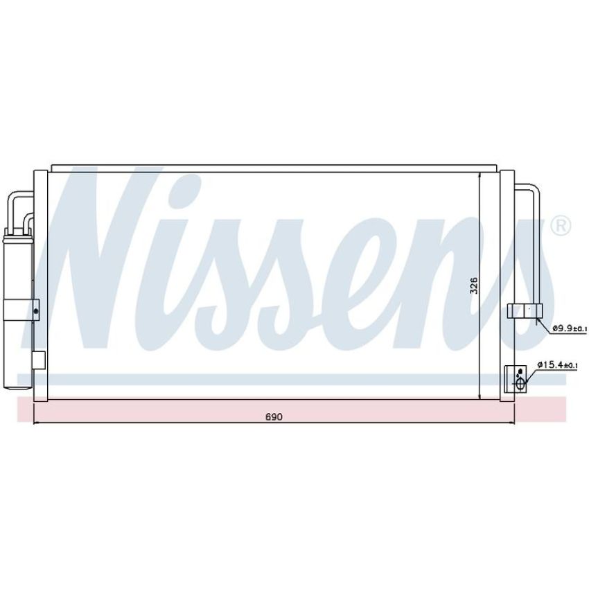 NISSENS 94884 Air Conditioning Condenser/Receiver Drier Assembly