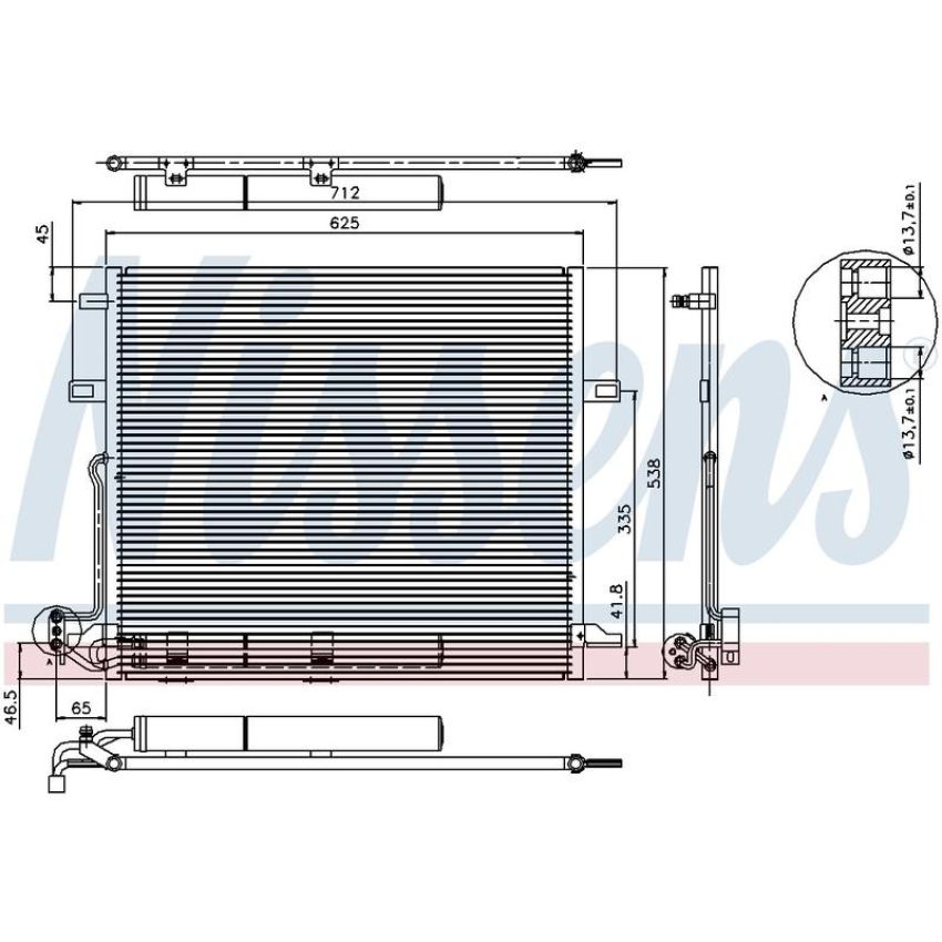 NISSENS 94897 Air Conditioning Condenser/Receiver Drier Assembly