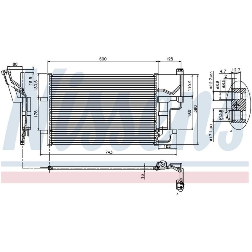 NISSENS 94902 Air Conditioning Condenser/Receiver Drier Assembly