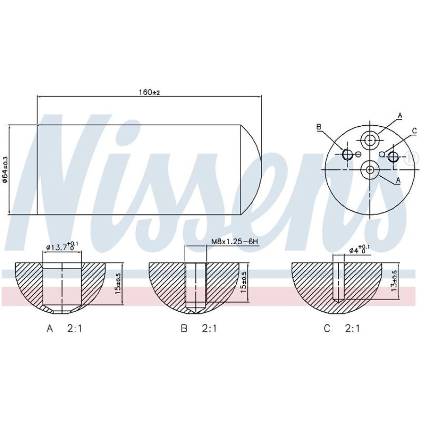 NISSENS 95172 Air Conditioning Receiver Drier