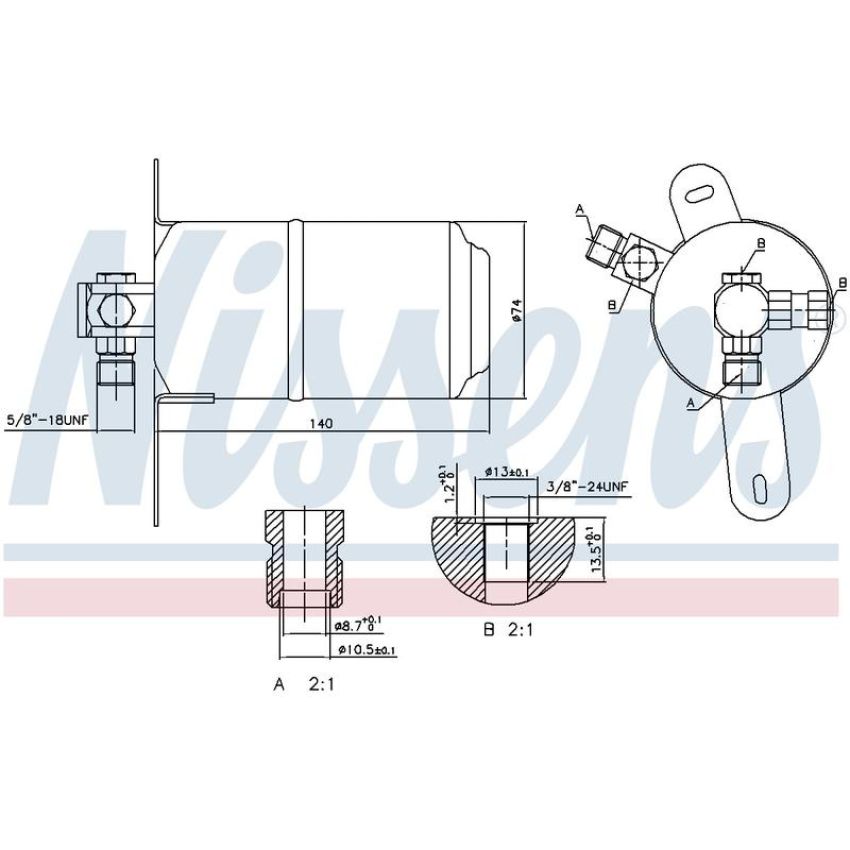 NISSENS 95184 Air Conditioning Receiver Drier
