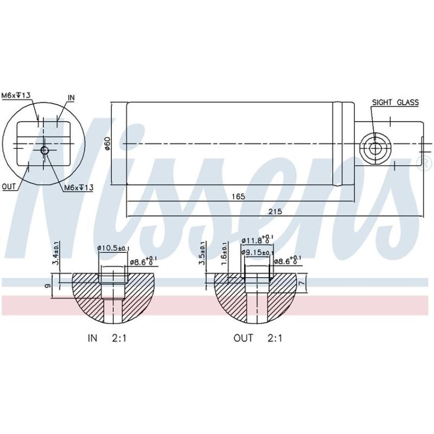 NISSENS 95187 A/C Receiver Drier/Accumulator
