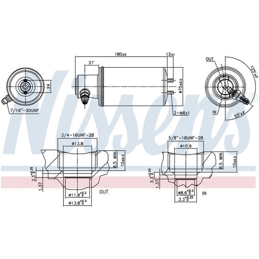 NISSENS 95260 Air Conditioning Receiver Drier