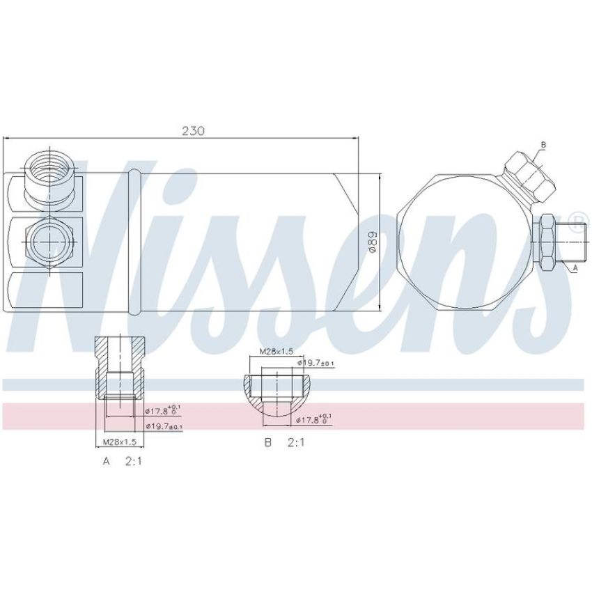 NISSENS 95262 A/C Receiver Drier/Accumulator