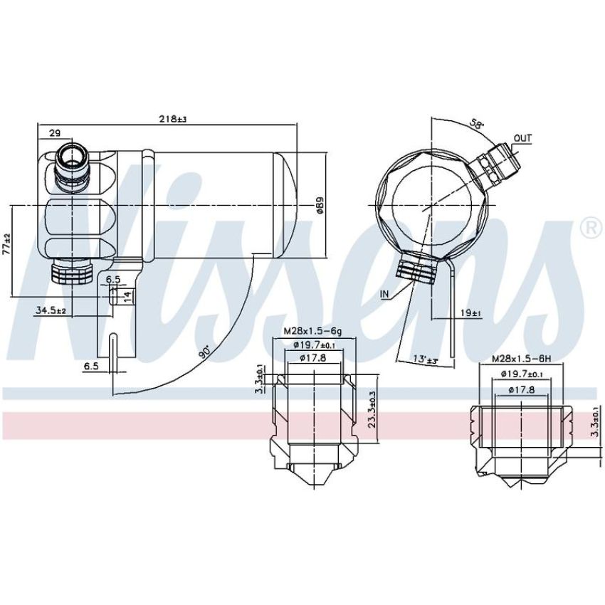 NISSENS 95263 A/C Receiver Drier/Accumulator