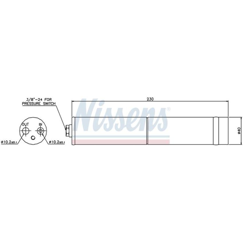 NISSENS 95383 Air Conditioning Receiver Drier