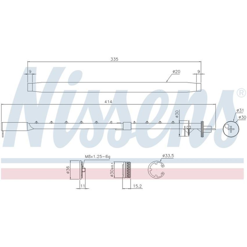 NISSENS 95580 Receiver Drier