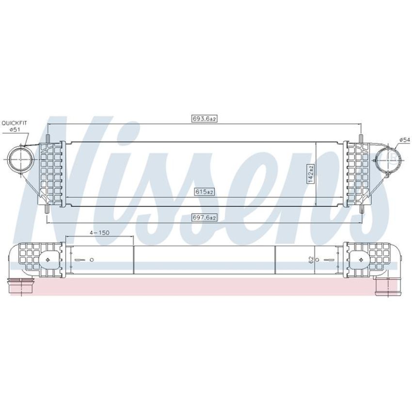 NISSENS 961005 Turbocharger Intercooler