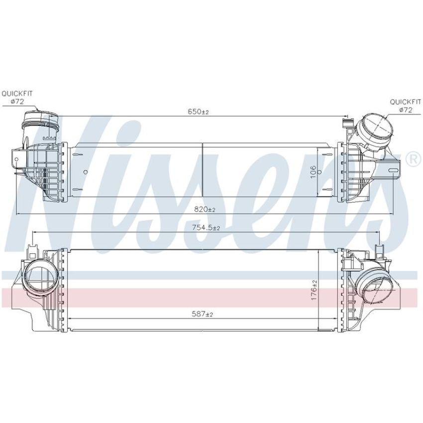 NISSENS 96103 Turbocharger Intercooler