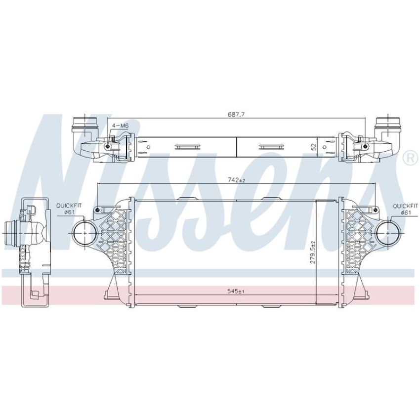 NISSENS 961458 Turbocharger Intercooler