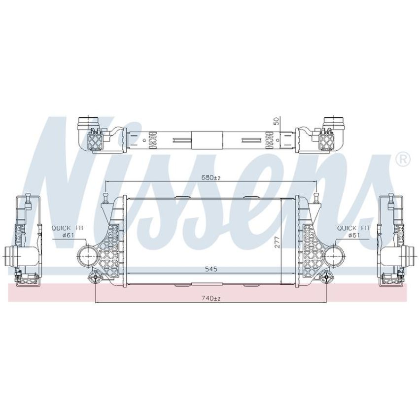 NISSENS 96332 Turbocharger Intercooler