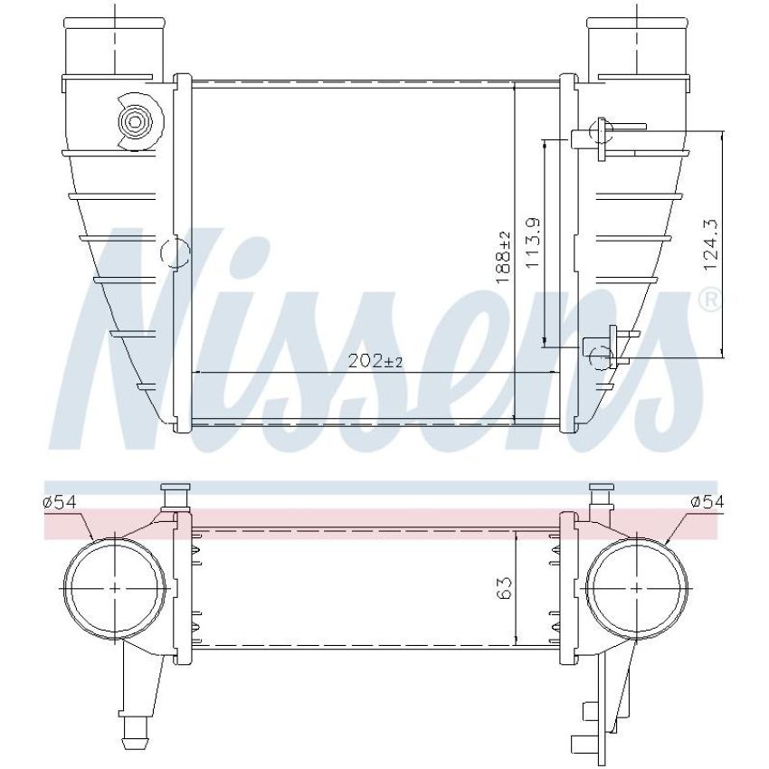 NISSENS 96426 Turbocharger Intercooler