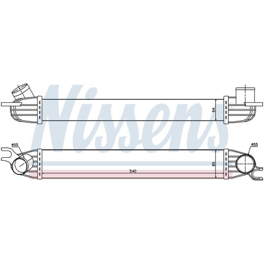 NISSENS 96608 Turbocharger Intercooler