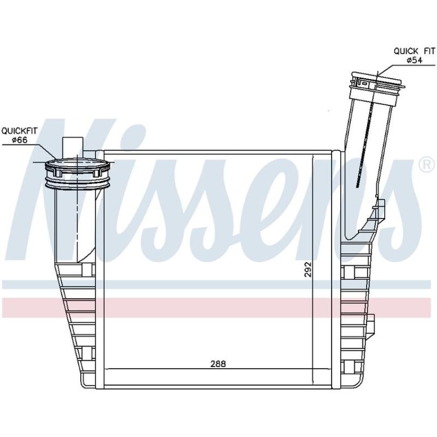 NISSENS 96611 Turbocharger Intercooler