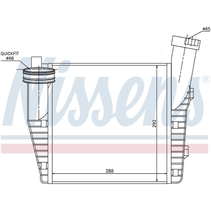 NISSENS 96687 Turbocharger Intercooler