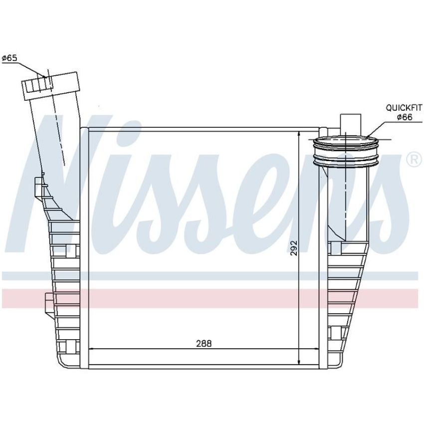 NISSENS 96688 Turbocharger Intercooler