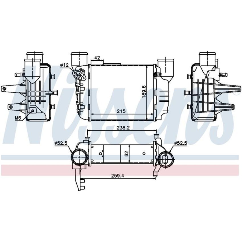NISSENS 96709 Turbocharger Intercooler
