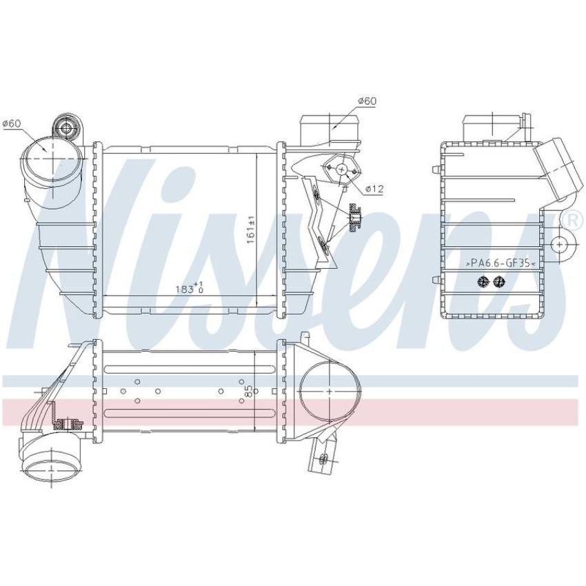 NISSENS 96747 Turbocharger Intercooler