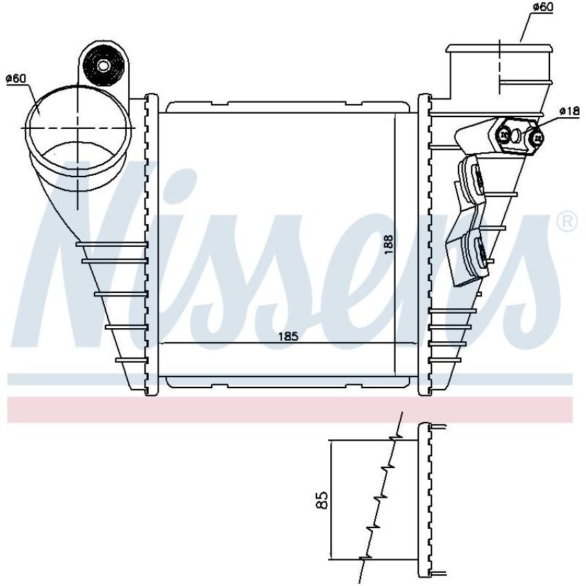 NISSENS 96847 Turbocharger Intercooler