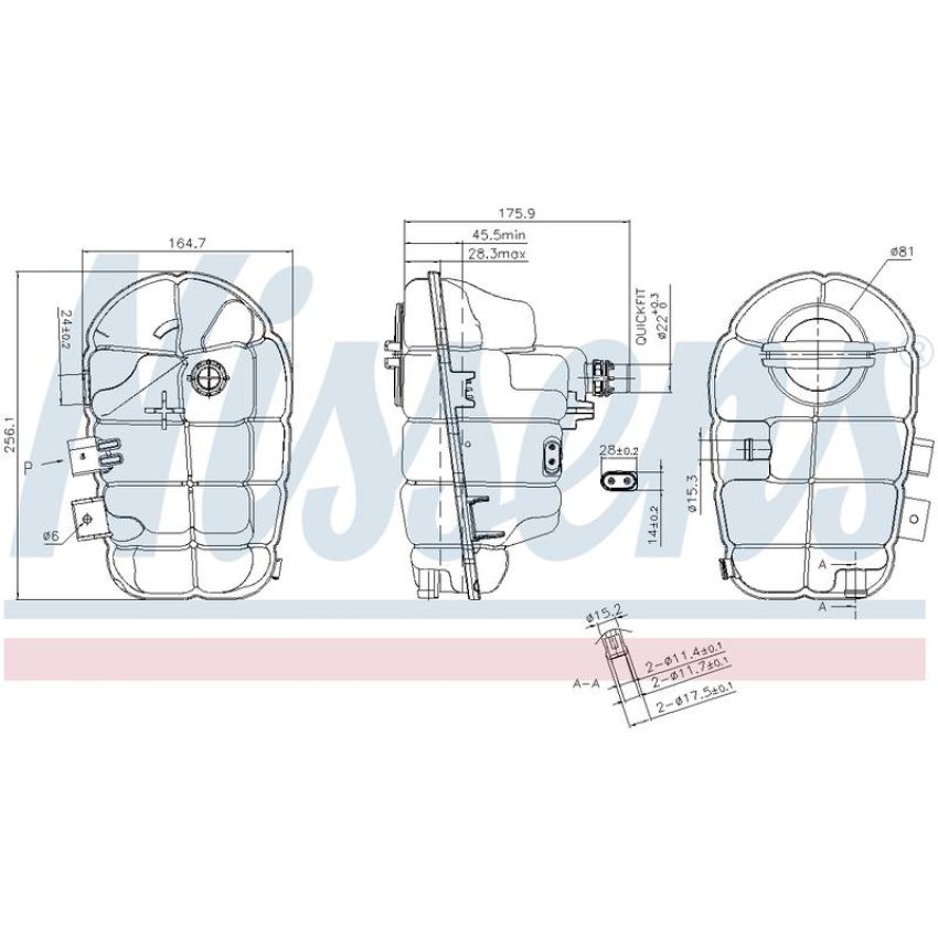 NISSENS 996145 Engine Coolant Reservoir