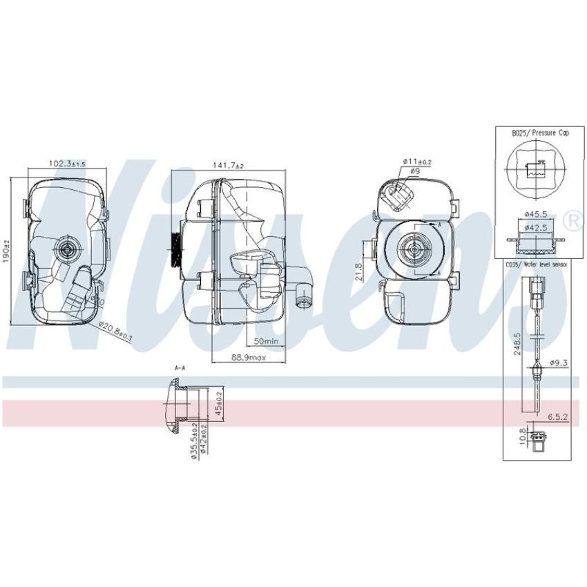 NISSENS 996177 Engine Coolant Reservoir