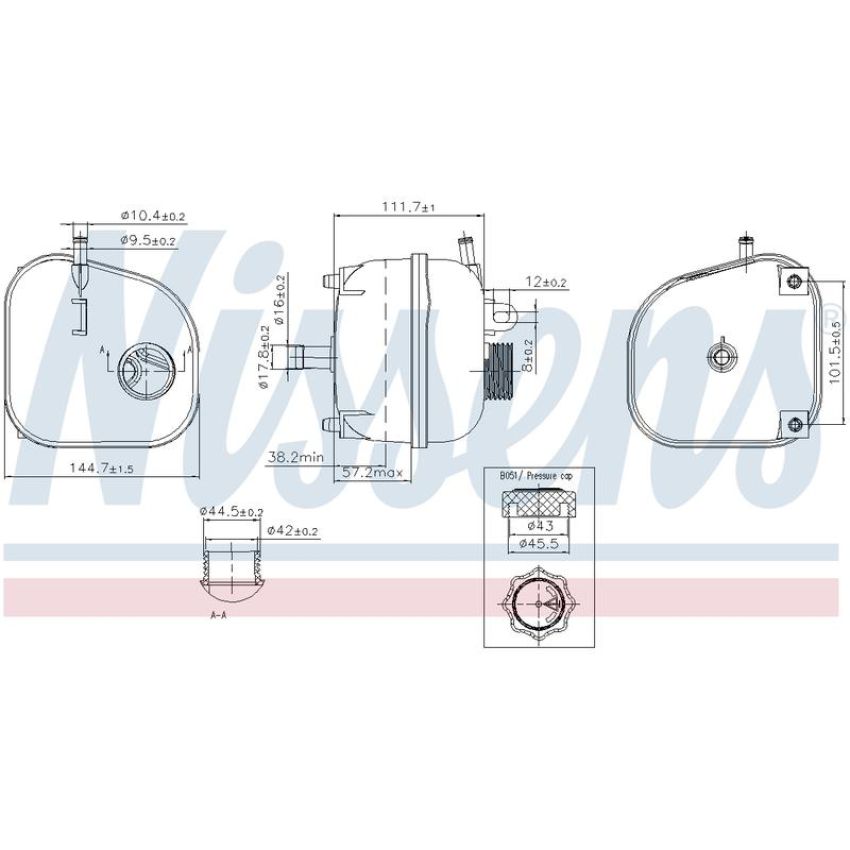 NISSENS 996196 Engine Coolant Reservoir