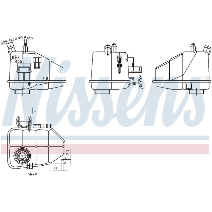 NISSENS 996264 Engine Coolant Reservoir