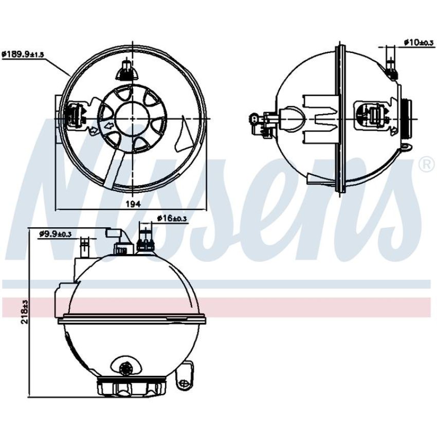 NISSENS 996267 Engine Coolant Reservoir
